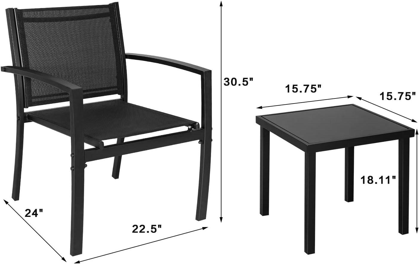 Relaxed Evenings Await with Flamaker's sleek Patio Bistro Set