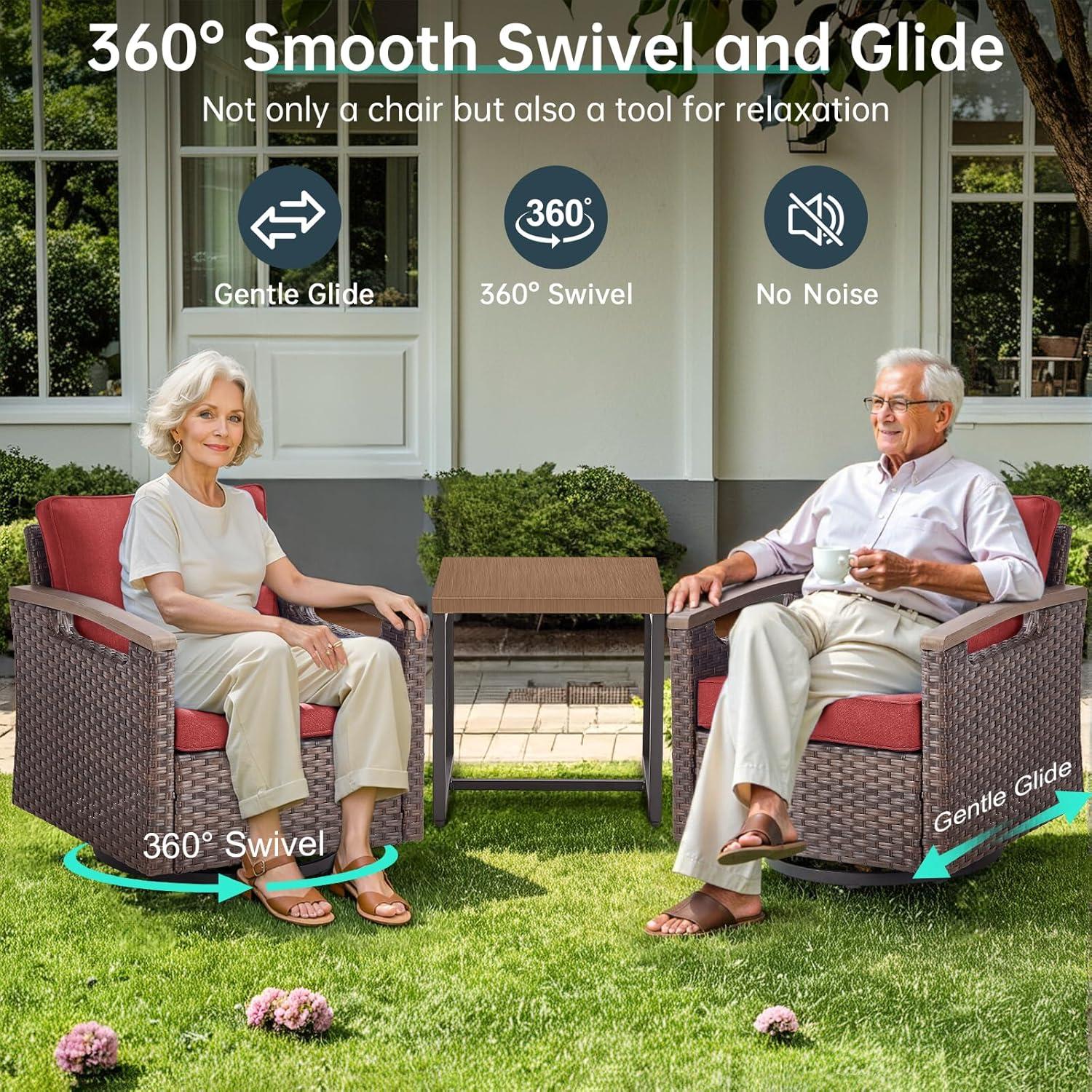 Relaxing in style: Swivel Rocker Patio Chairs & Ottomans⁤ Reviewed