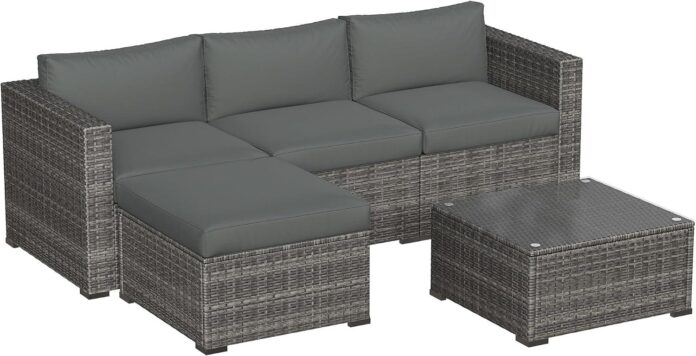 Relaxing Outdoors: Exploring a Stylish 5-Piece Patio Sectional Set