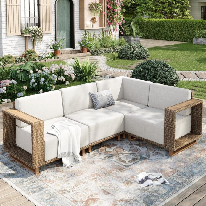 Relaxing Together Exploring Comfort In A 4 Piece Rattan Sofa Set