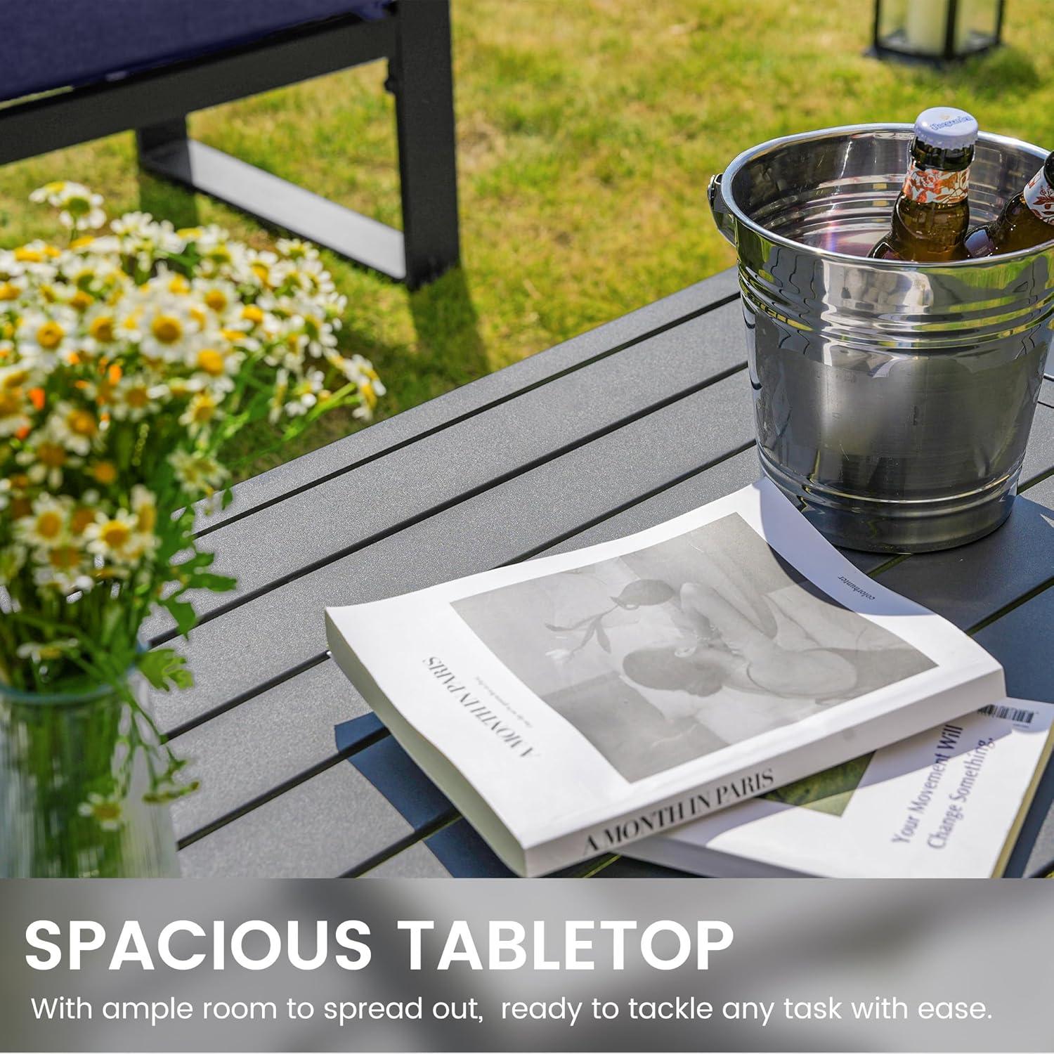 Relaxing Together: exploring Sundale's Stylish Navy Blue​ Patio Set