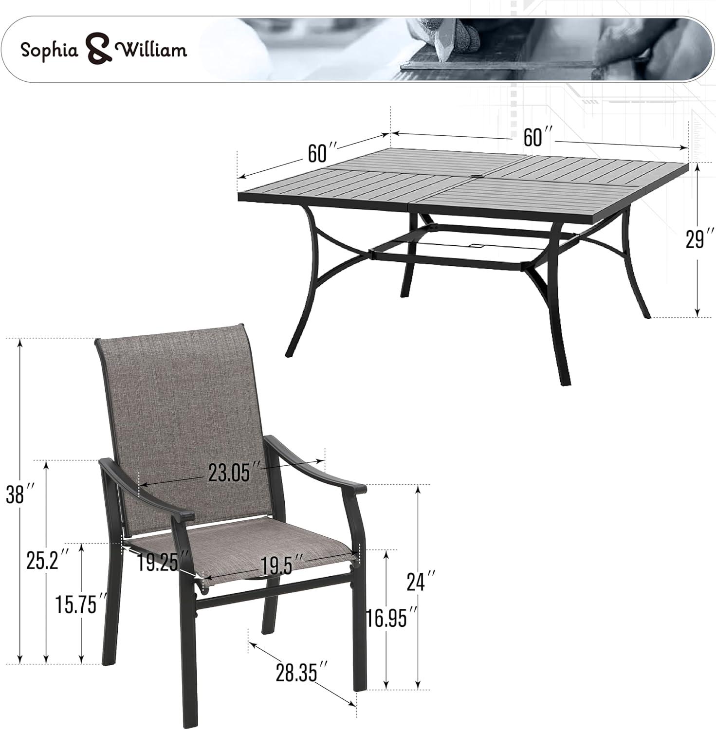 Sophia & William Patio Dining Set - your yard's casual dining