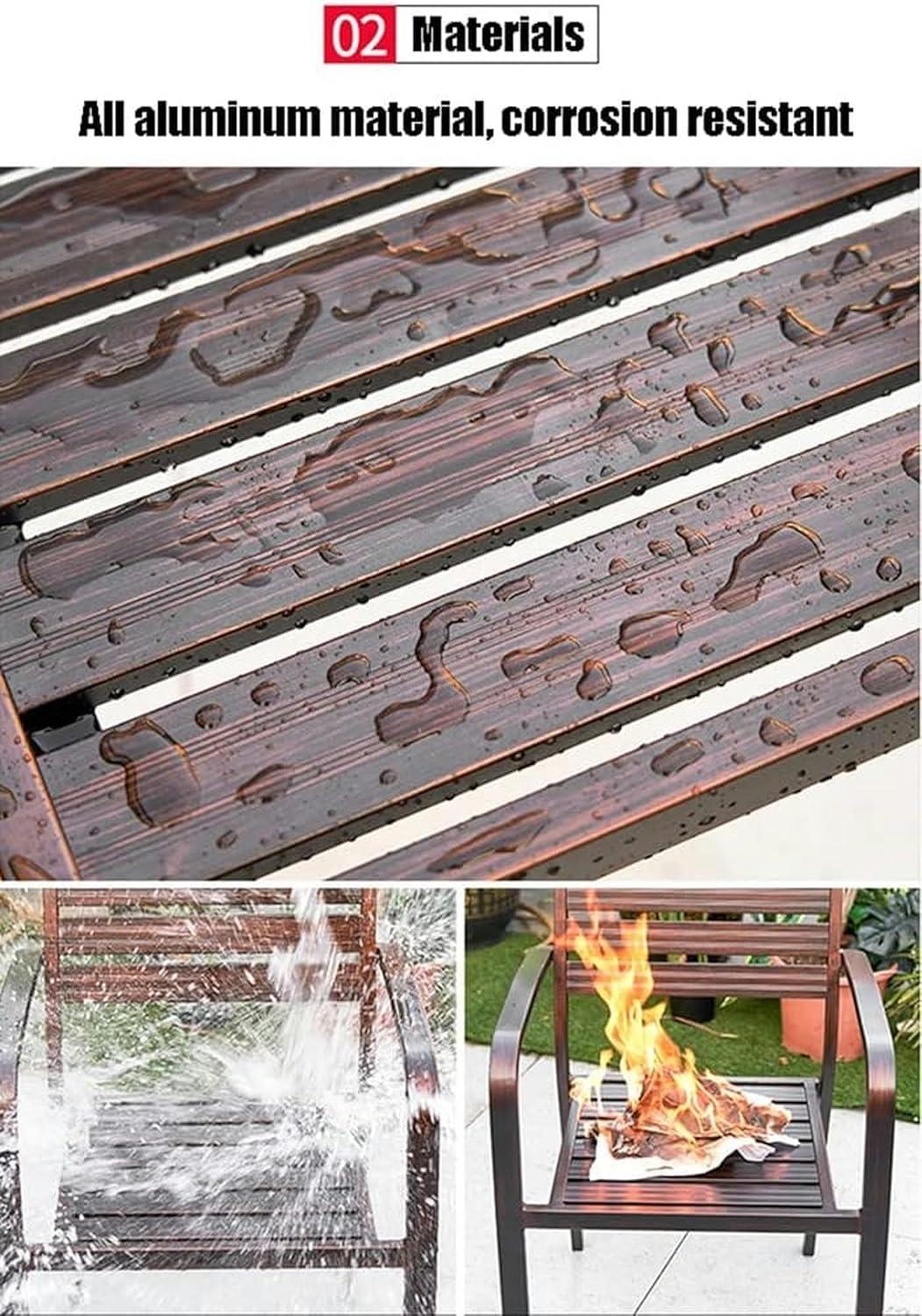 Spacious Aluminum Patio Set: Stylish Comfort for Indoors & Out