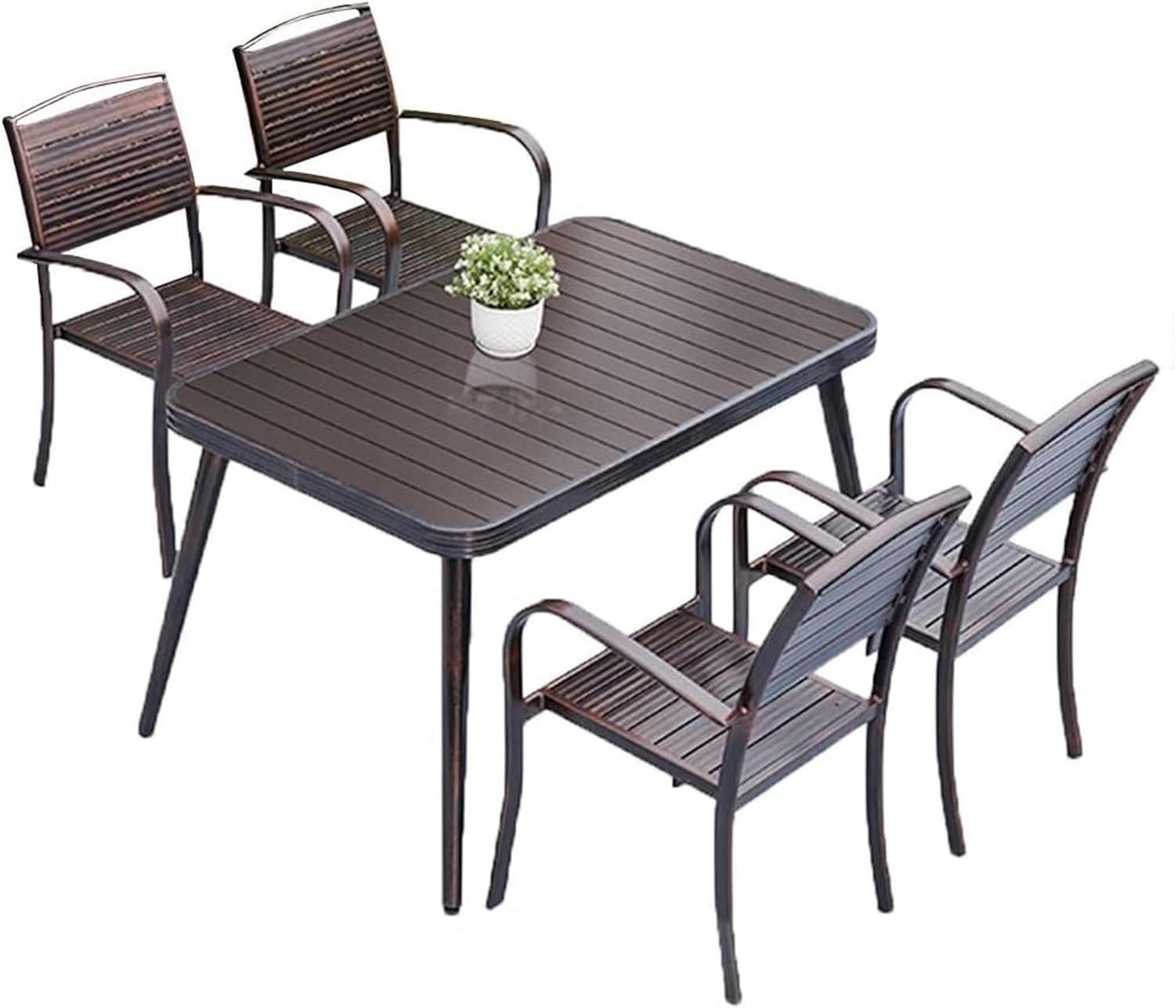 Spacious Aluminum Patio Set: Stylish Comfort for indoors & Out