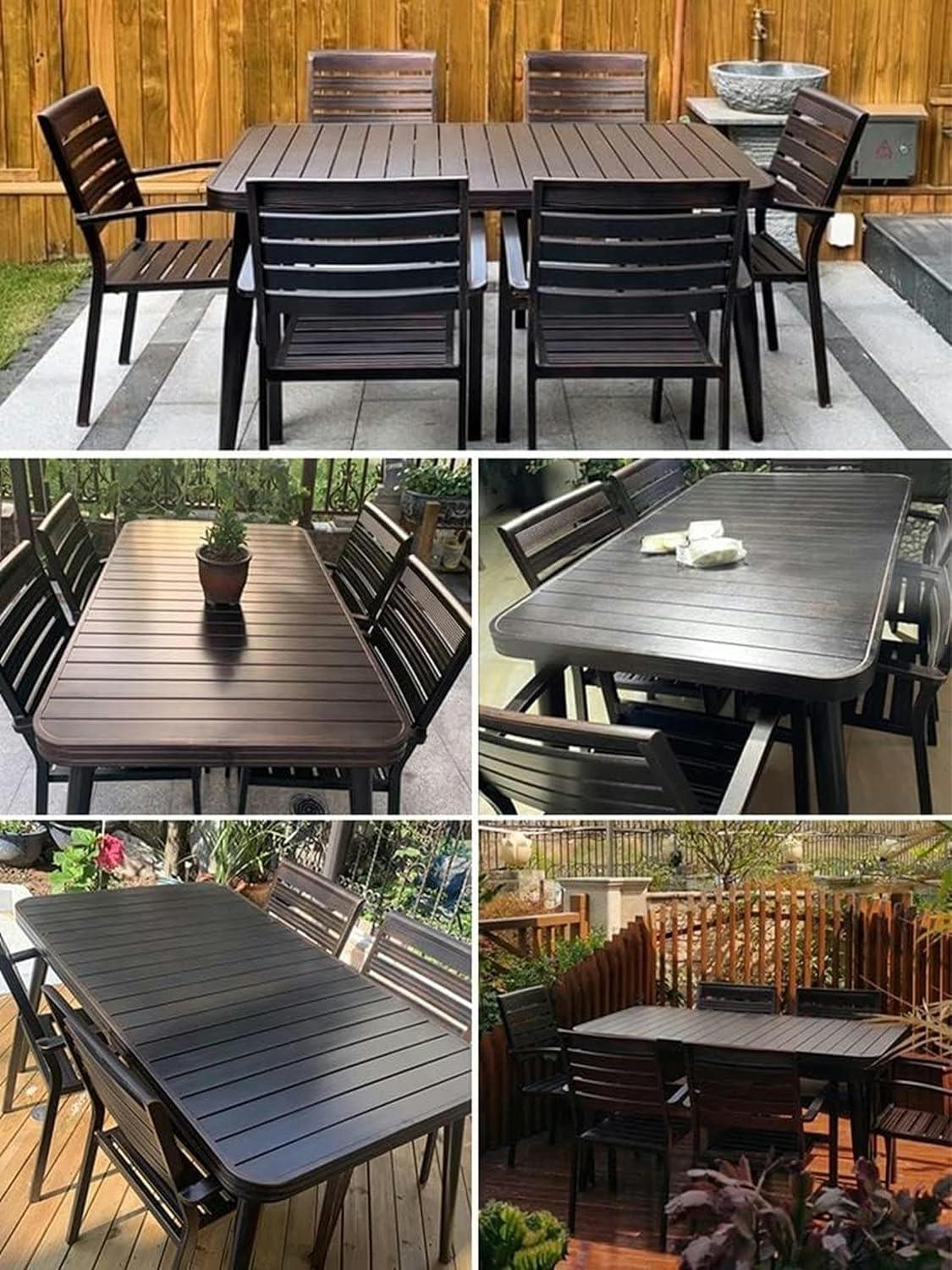 Spacious Aluminum Patio Set: Stylish Comfort for Indoors & Out