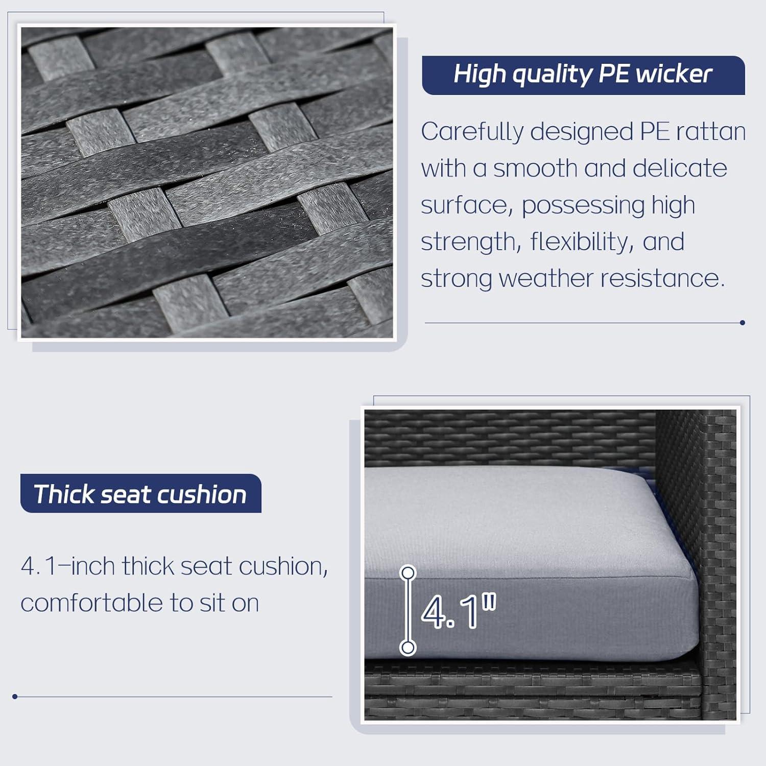 Spacious Comfort Meets Style: Exploring BULEXYARD's Patio Set with Fire Pit