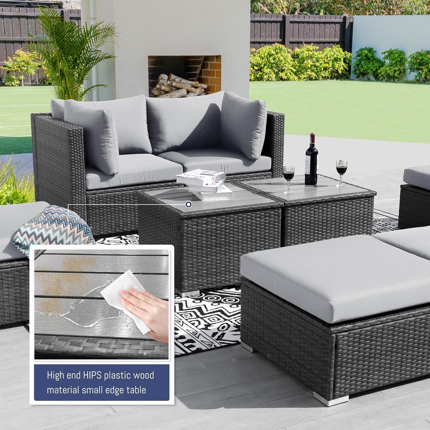 Spacious Comfort meets Style: Exploring BULEXYARD's Patio Set with Fire Pit