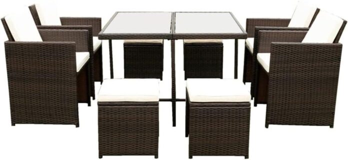 Spacious Comfort Meets Style Rattan Patio Dining Set Review