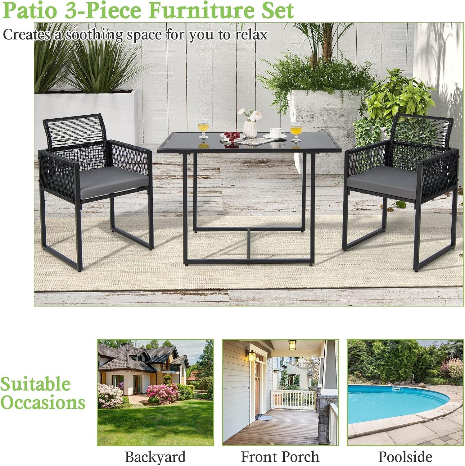 Spacious & Cozy: Exploring a Stylish 3-Piece Patio Set