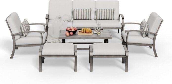 Stylish Aluminum Patio Set Perfect Comfort For Outdoor Talks