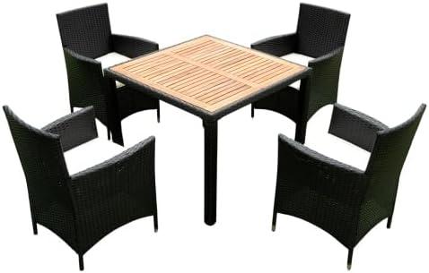 Stylish & Durable ​5-Piece Wicker Dining Set for Outdoor ⁤Spaces