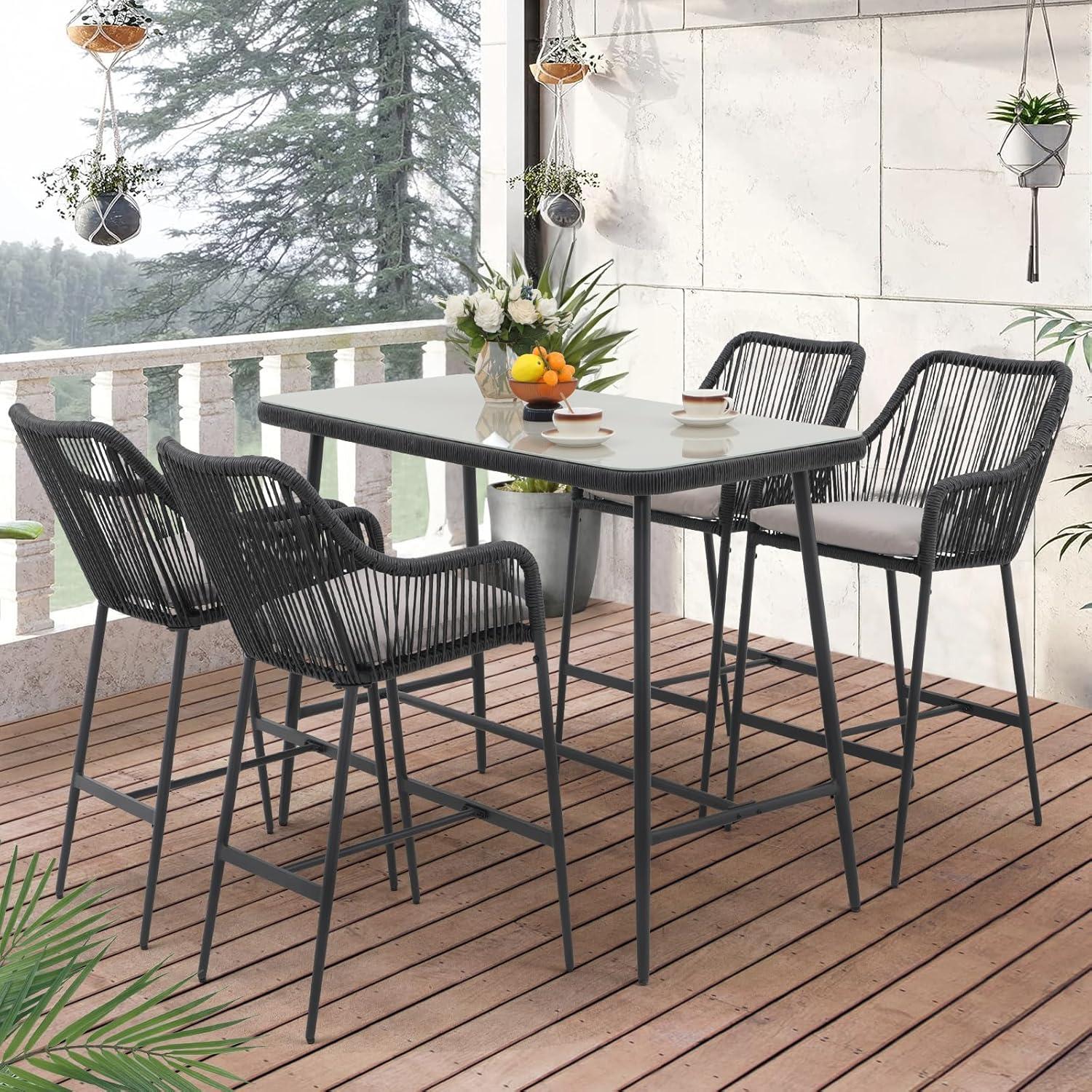 Stylish & Sturdy JOIVI Patio Bar Set ​for Outdoor Relaxation