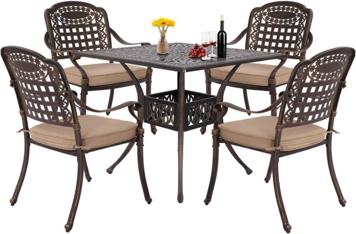 Titimo 5 Piece Cast Aluminum Set How It Suits Your Patio Titimo 5 Piece Cast Aluminum Set How It Suits Your Patio
