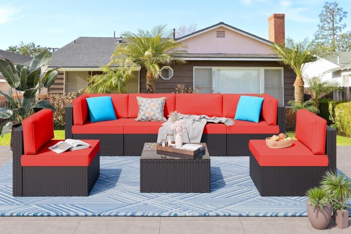 Transforming Our Outdoor Space With Vongrasig 7 Piece Patio Set