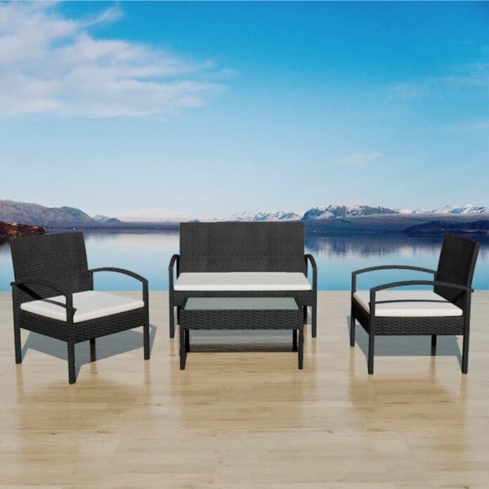 Transforming Outdoor Comfort A Modern 4 Piece Rattan Patio Set