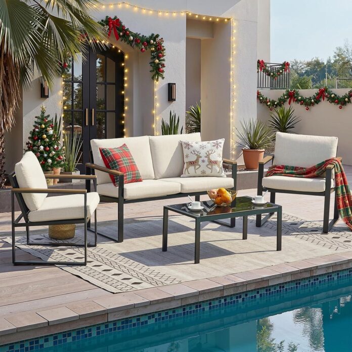 Transforming Outdoor Spaces Exploring A Stylish 4 Piece Patio Set