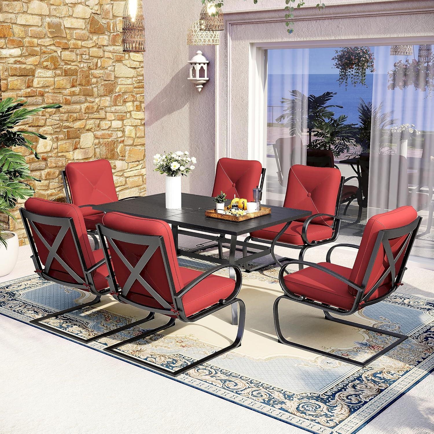 Transforming Outdoor Spaces with MFSTUDIO's Stylish 7-Piece Patio Set