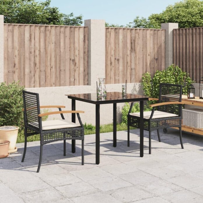 Vidaxl 3 Piece Garden Set Stylish Comfort For Small Spaces