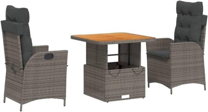 Vidaxl 3 Piece Patio Set Comfort And Flexibility Outdoors