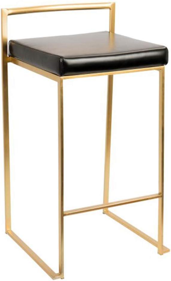 Capacit Star Of Light Metal Bar Stool Settling At A Counter