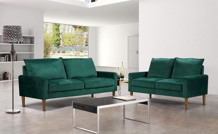 Container Furniture Direct Petit Velvet Sofa For Your Studio
