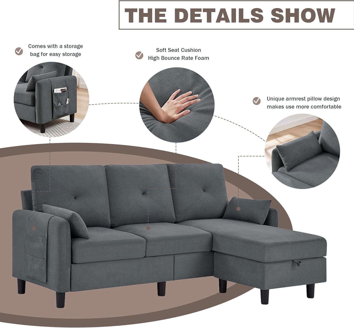 Convertible Sectional Sofa 77