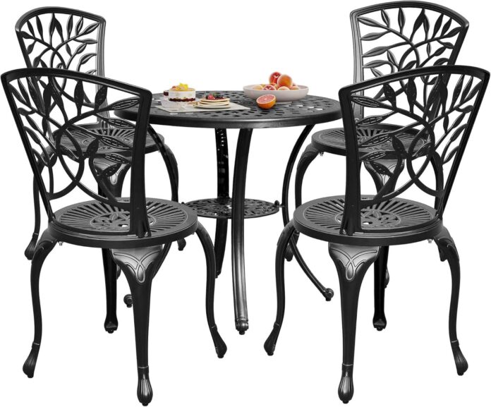 Dwvo 5 Piece Outdoor Cast Aluminum Set Fits Your Patio