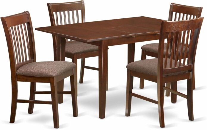 East West Furniture Norfolk 5 Piece How It Fits Your Dining