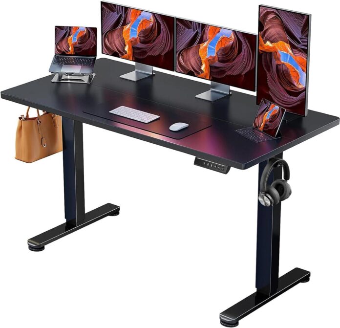 Ergear Black Two Piece Standing Desk Settling In The Office