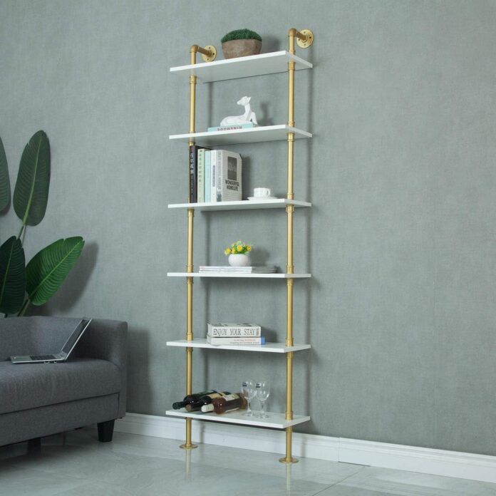 Industrial 6 Tiers Modern Ladder Shelf For Your Hallway