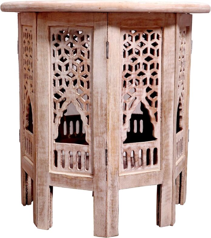 Leatherooze 12x8 Octagonal Wooden Side Table In Your Nook Leatherooze 12x8 Octagonal Wooden Side Table In Your Nook