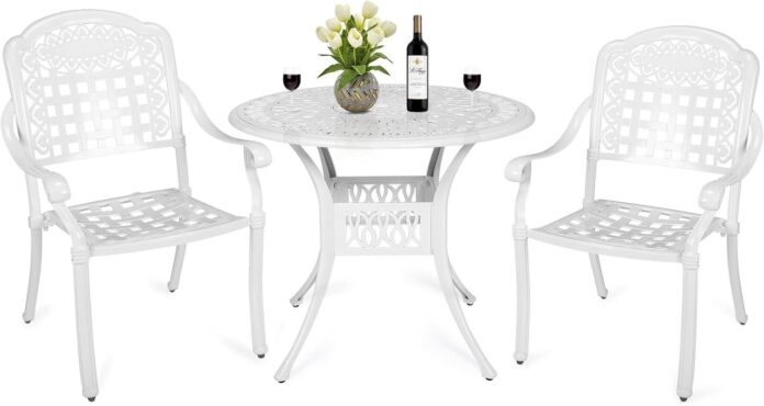 Meetwarm 3 Piece Patio Bistro Set For Your Small Deck
