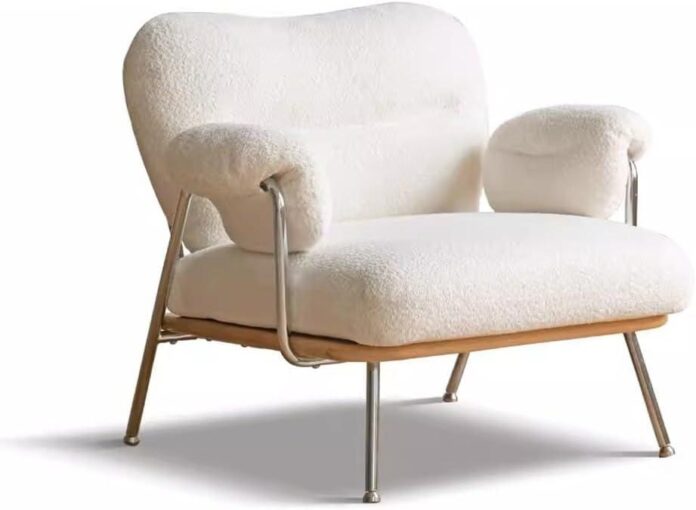 Nordic Lamb Velvet Small Sofa Settling Into A Cozy Corner