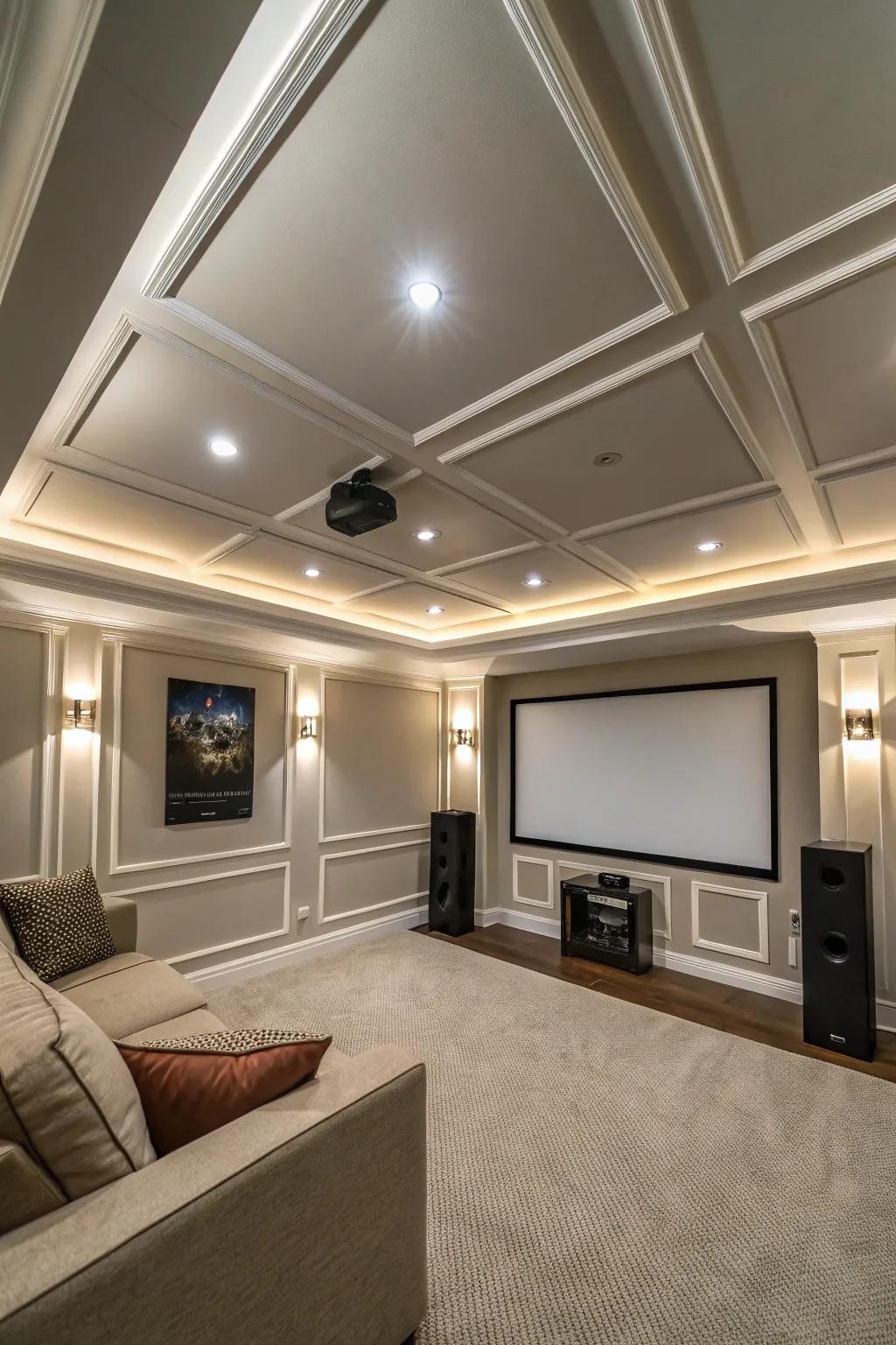 Embrace calm with minimalist ceiling styling.