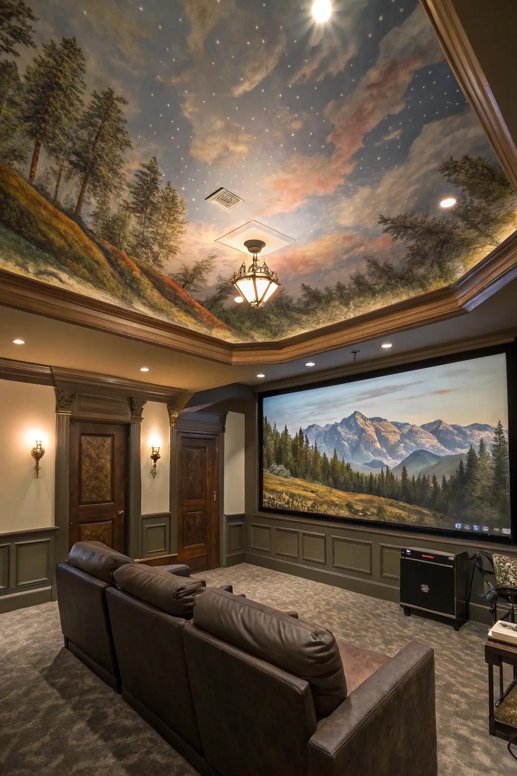 Express creativity with ceiling murals.