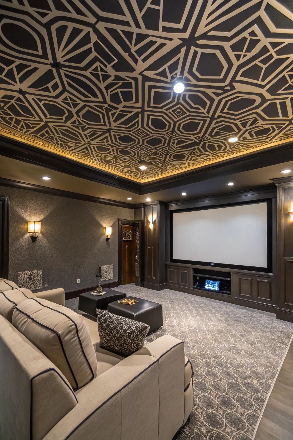Modernize your space with geometric ceiling designs.