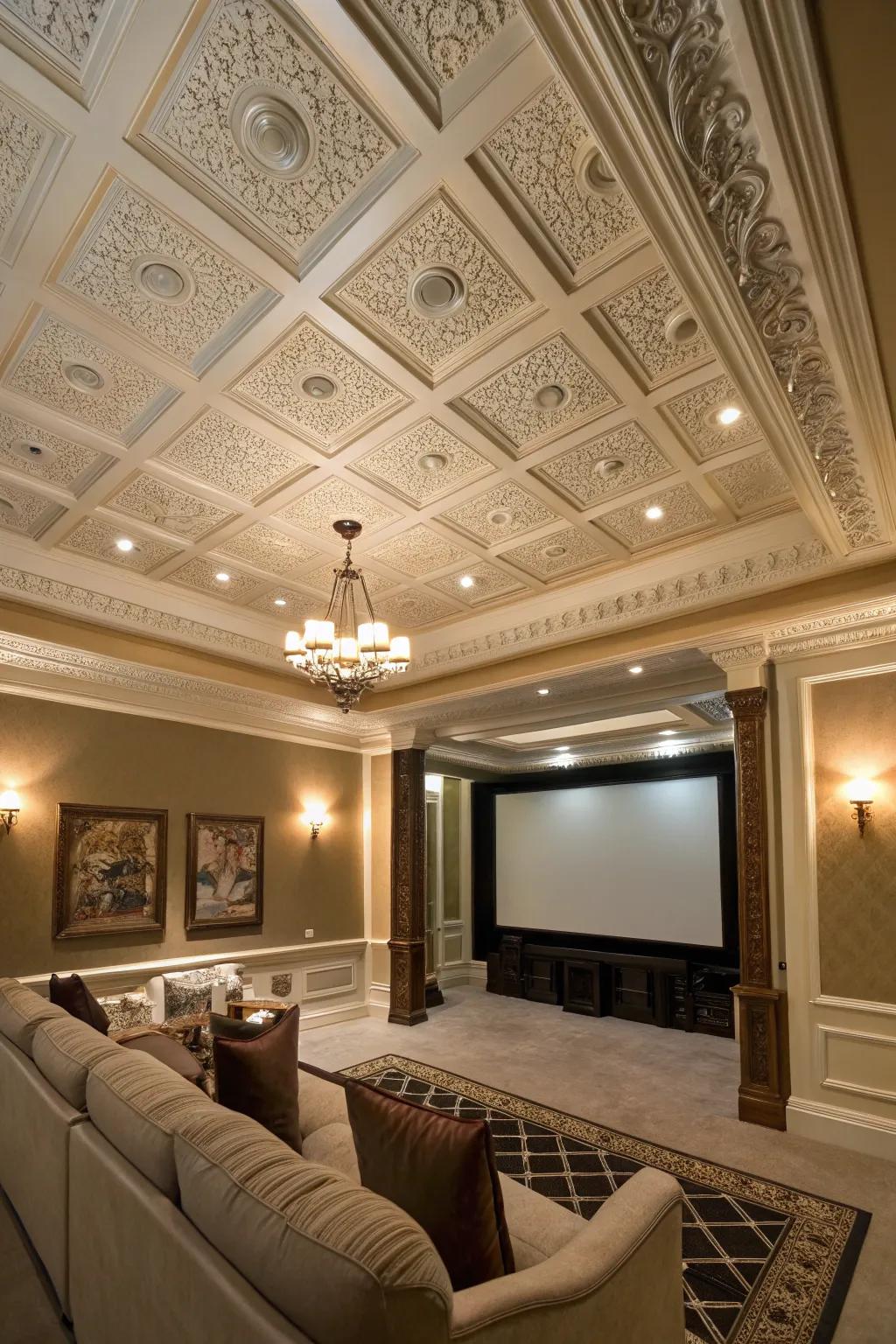 Add dimension and elegance with coffered ceilings.