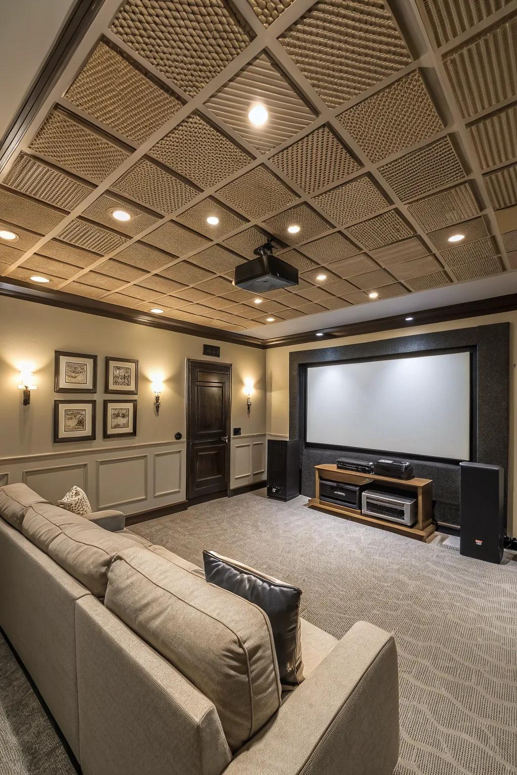 Combine style and sound control with acoustic panels.