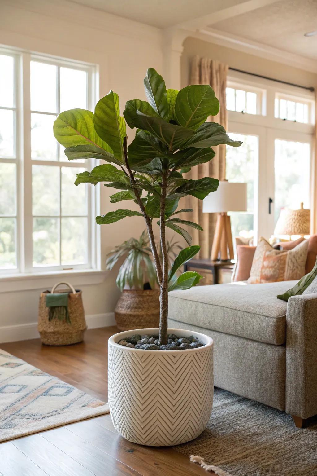 Introduce natural beauty with indoor greenery.