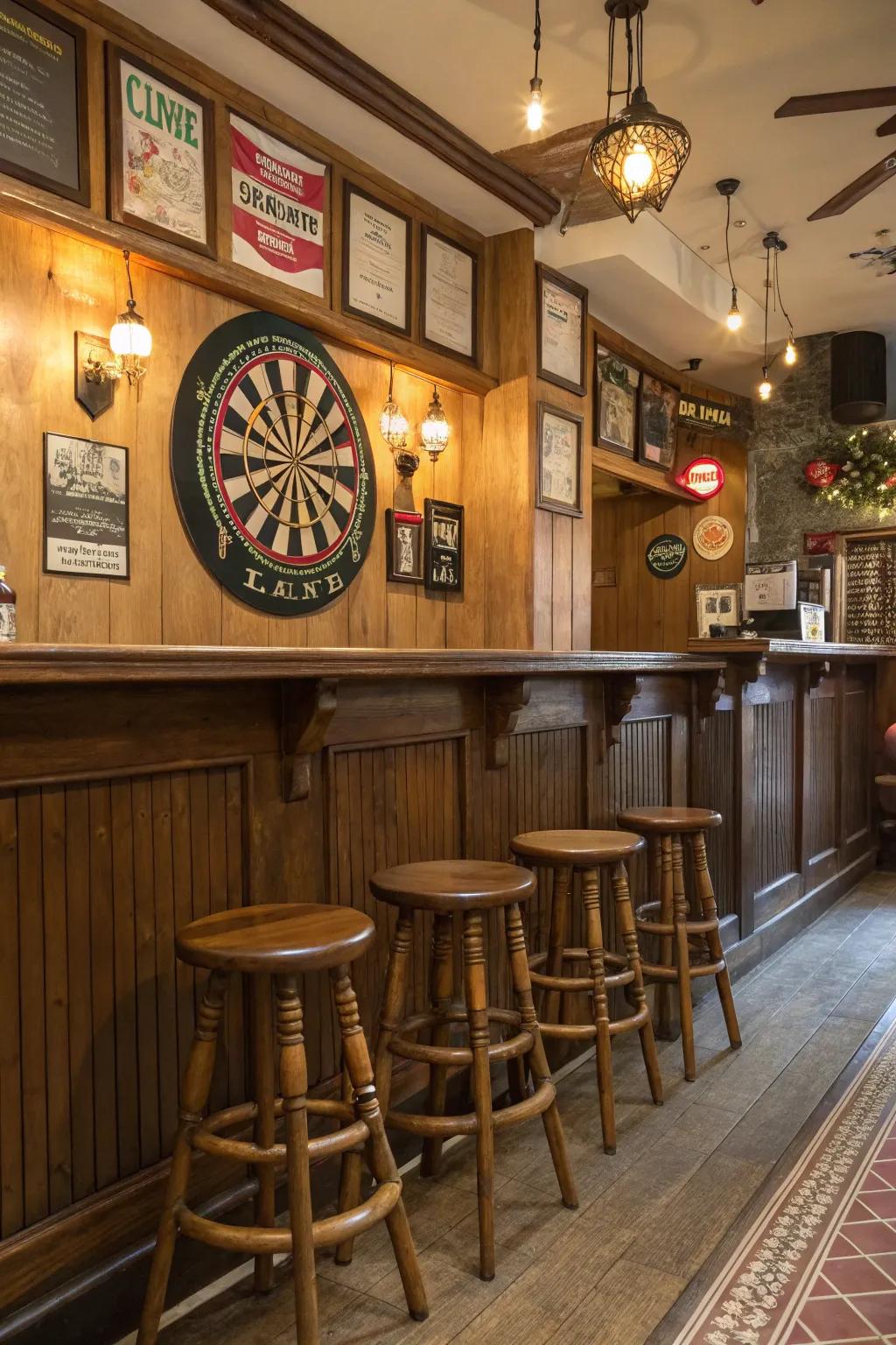 Capture the essence of a classic pub in your man cave.