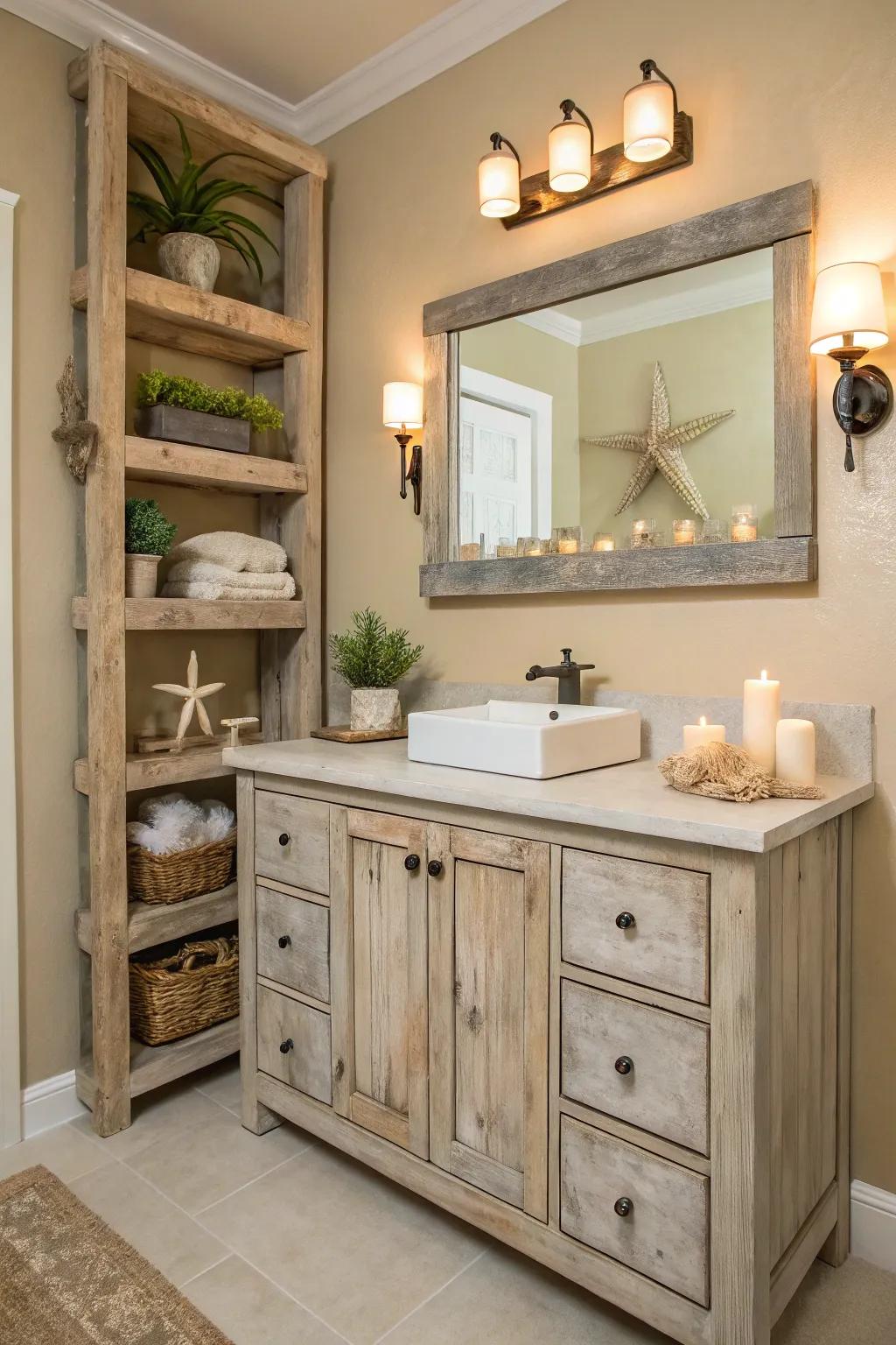 Natural wood elements create a cozy link between indoors and nature.