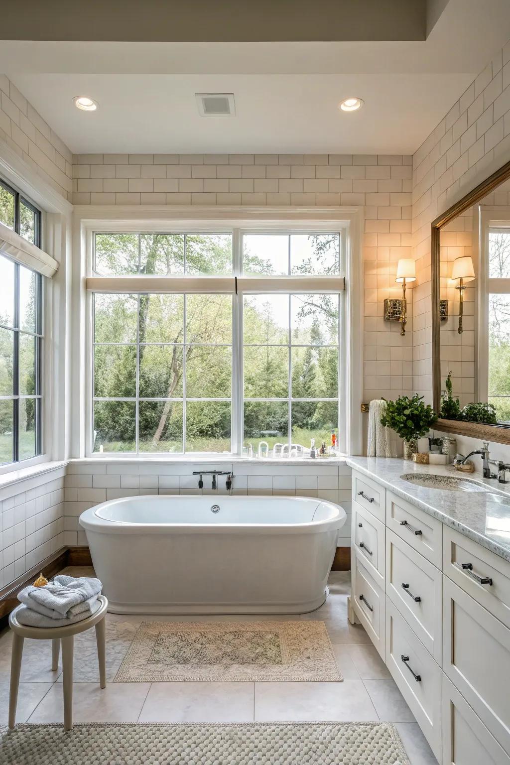 Natural light enhances the beauty and feel of your bathroom.