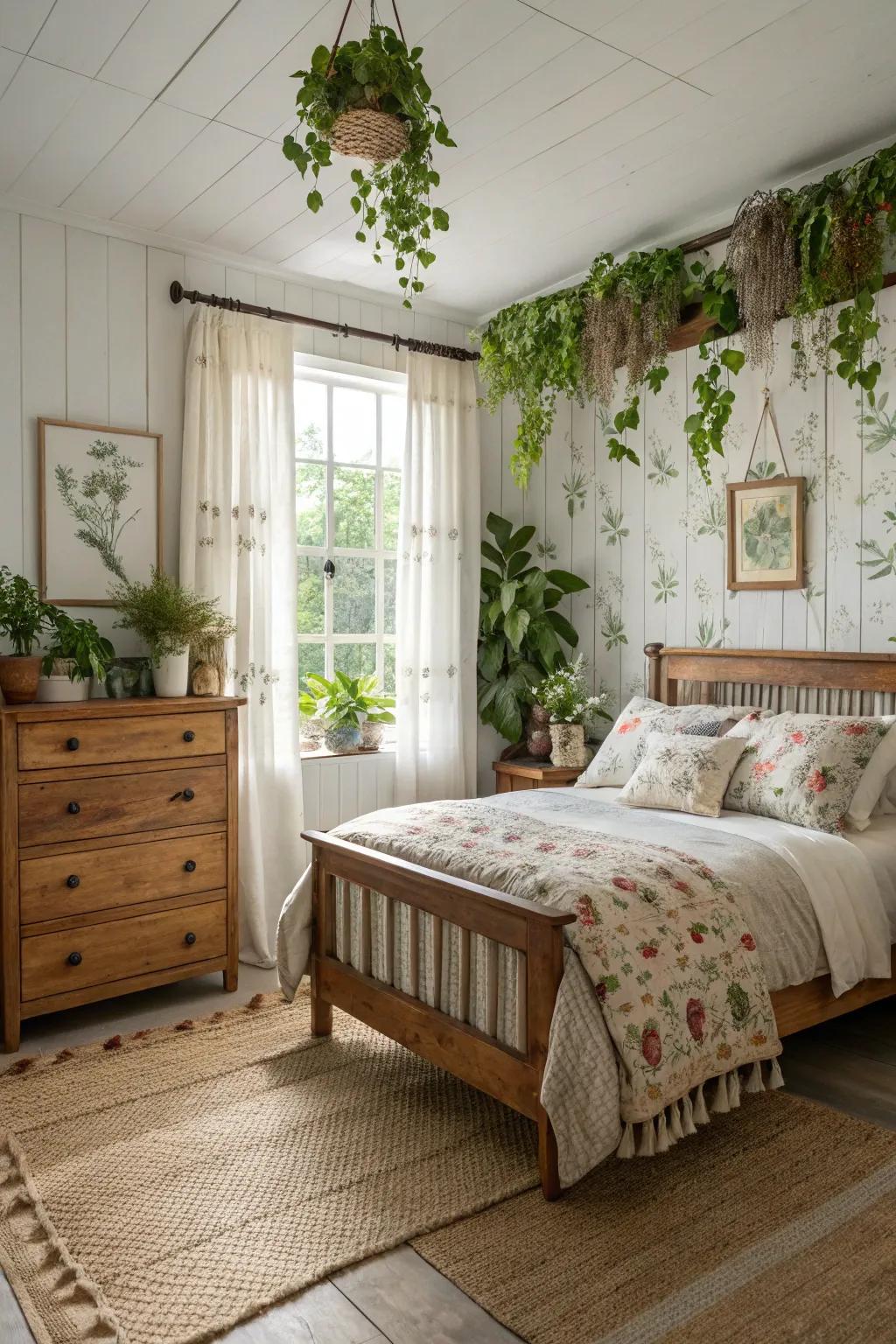 Natural plants add freshness and vitality.