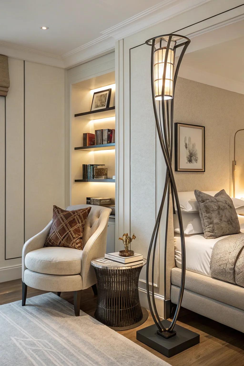 Sculptural pieces add artistic interest to your decor.