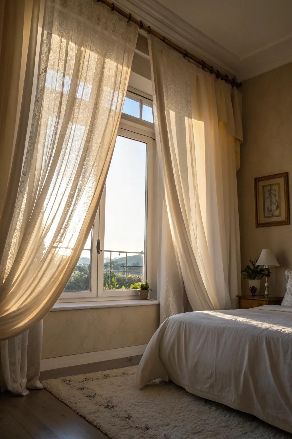 Drapes add elegance and sophistication to any space.