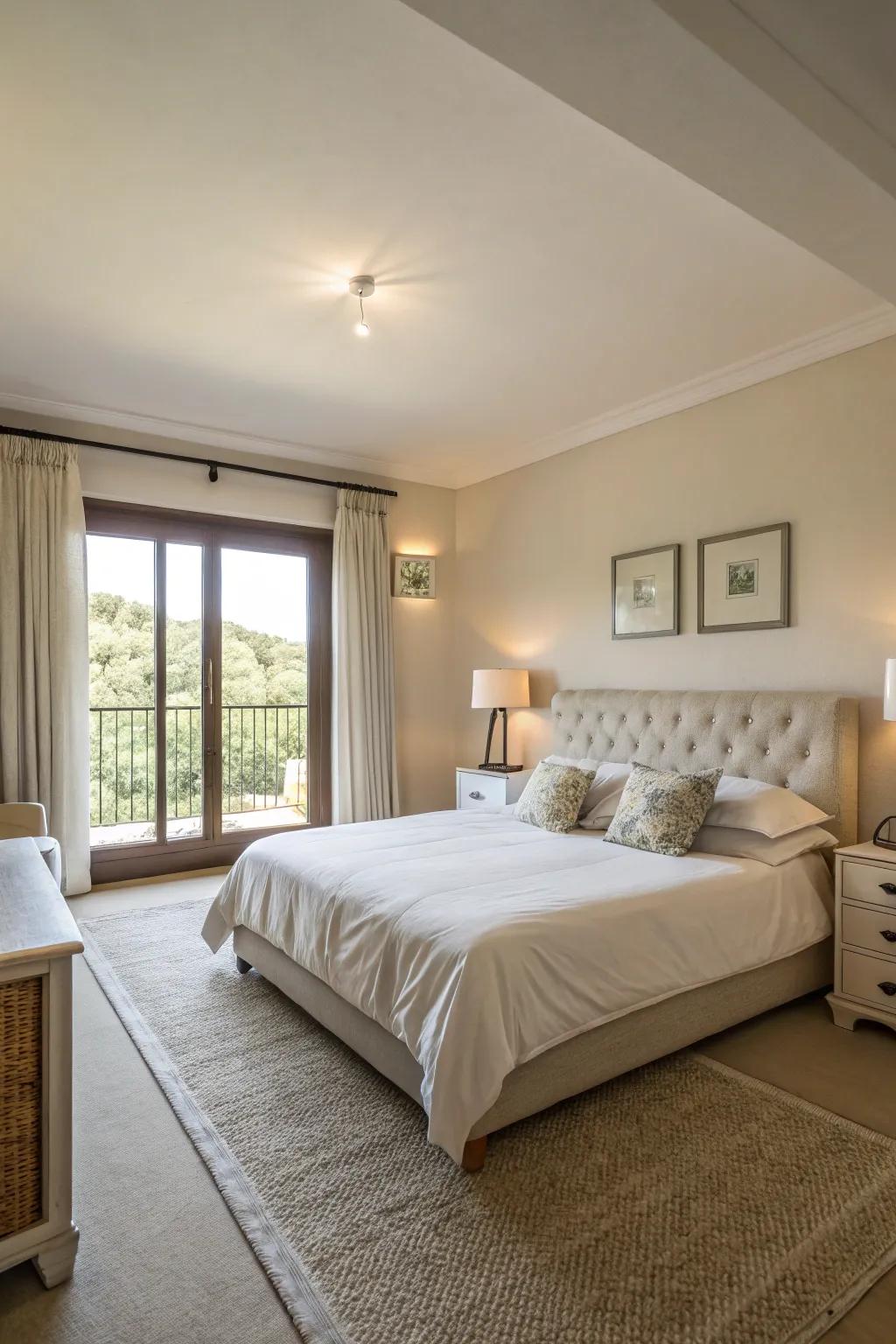 A clean, open space promotes relaxation.