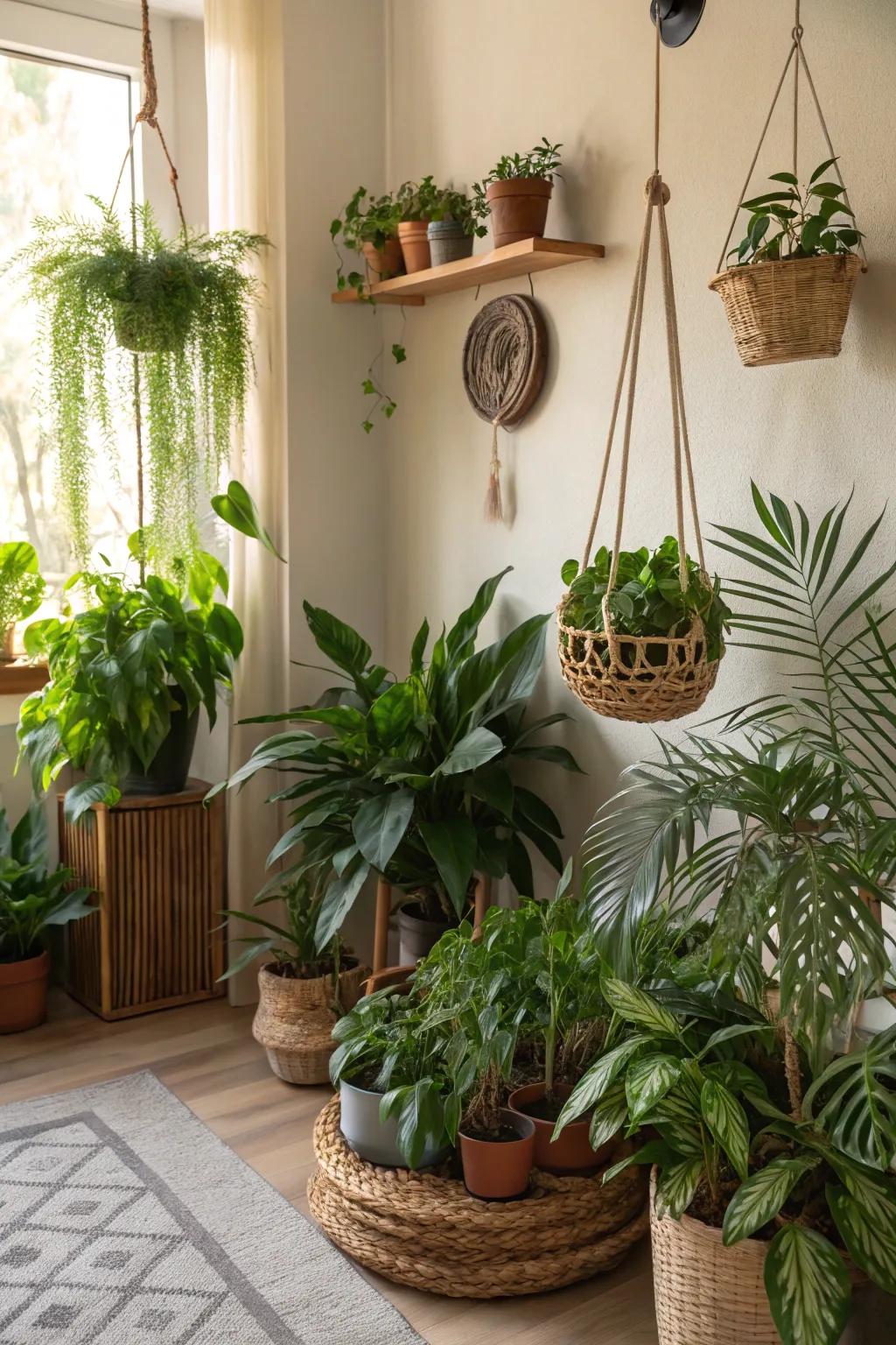 Indoor plants infuse freshness and energy into your home.