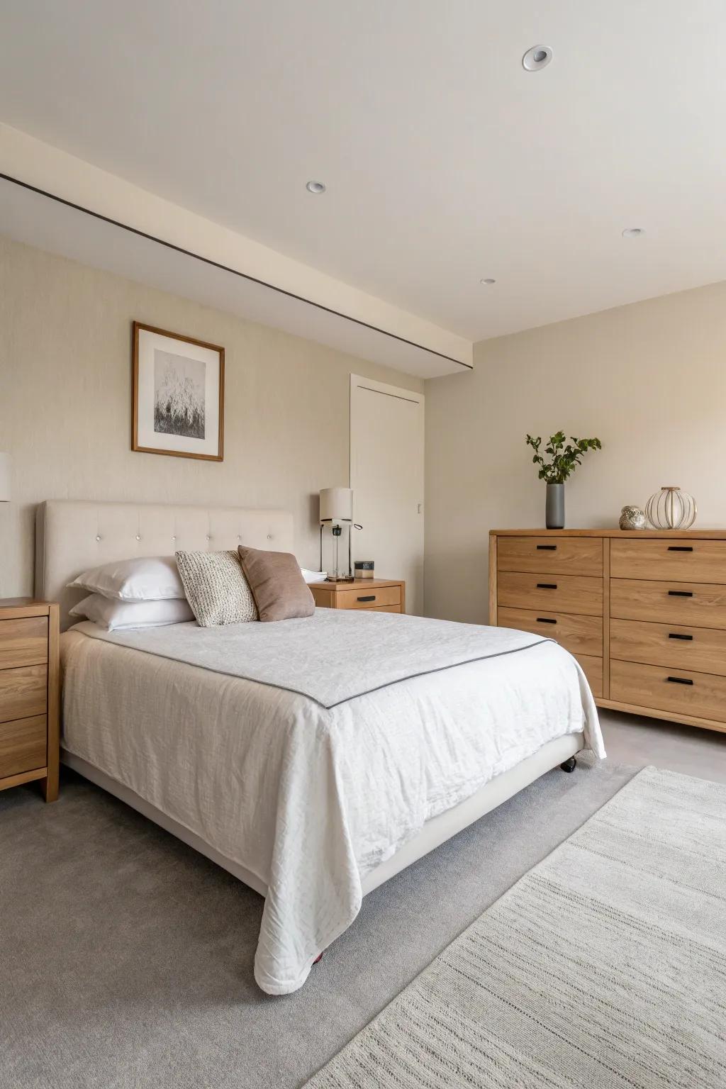 Minimalist design fosters calm and uncluttered spaces.