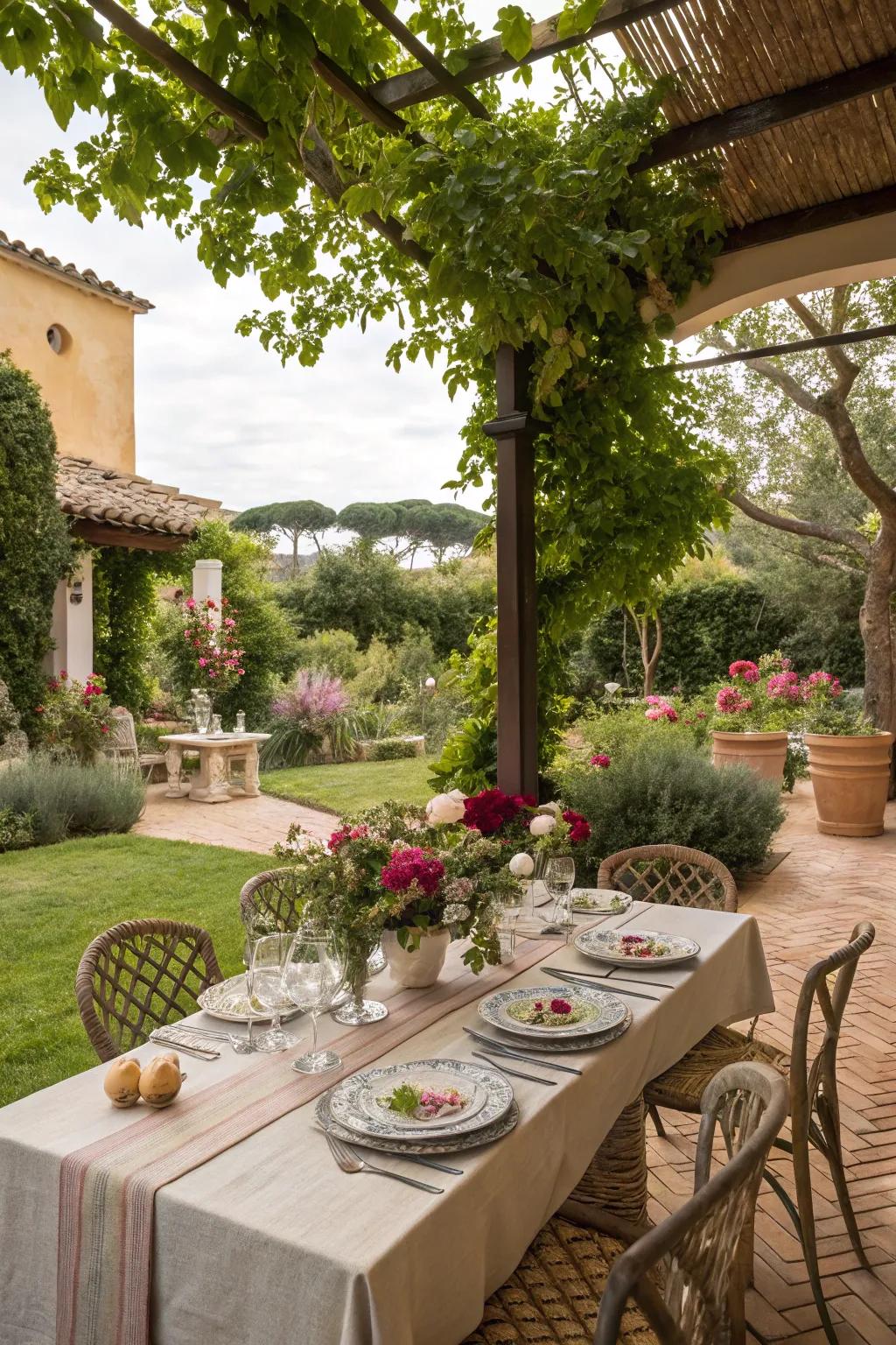 Outdoor dining setup creating memorable meal experiences.