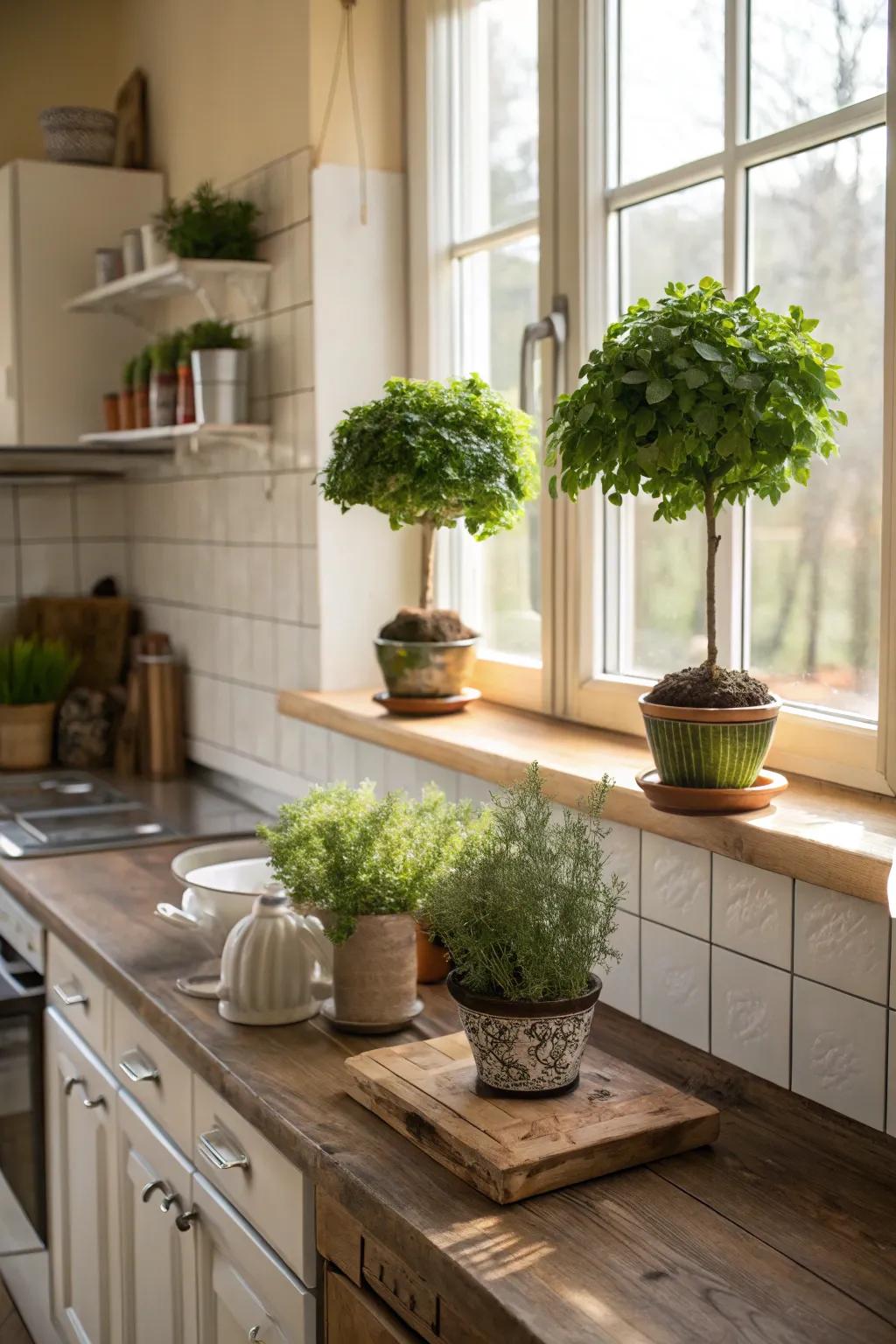 Natural elements bring freshness and energy to your kitchen.